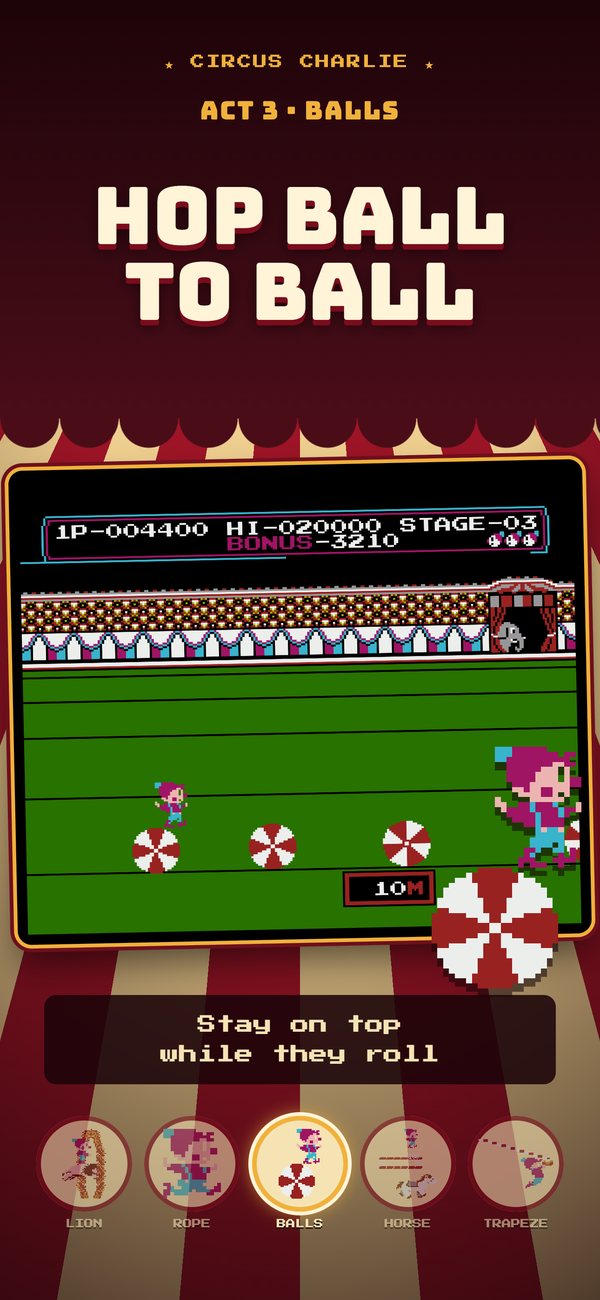 Balls act: hopping between rolling balls